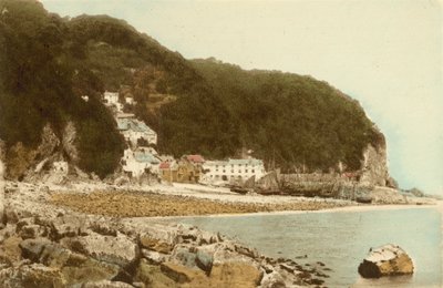 Clovelly fra stranden af English Photographer